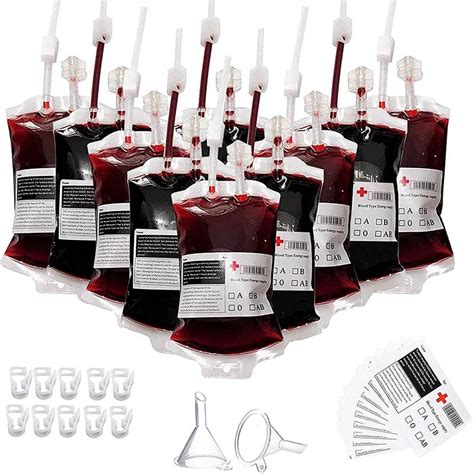 fake blood bags|halloween blood bags for drinks.